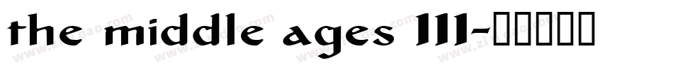 the middle ages III字体转换
